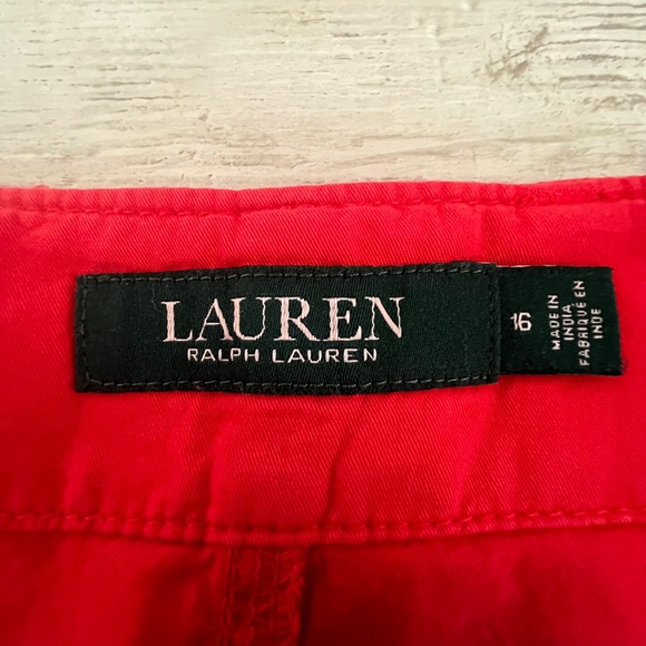 NWT! 🔥 Ralph Lauren Red Cargo Shorts Cotton Twill Cuffed - Picture 3 of 10